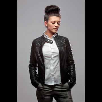 Petite Mademoiselle Veste en Cuir Courte Femme