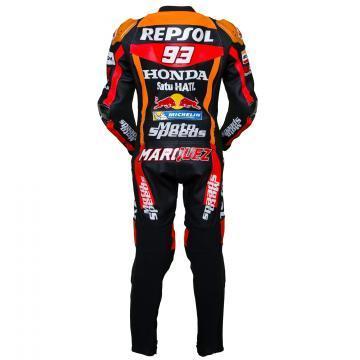 Combinaison en cuir noir Honda Repsol Marquez 93 2017