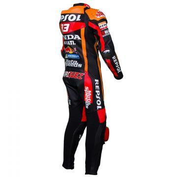 Combinaison en cuir noir Honda Repsol Marquez 93 2017