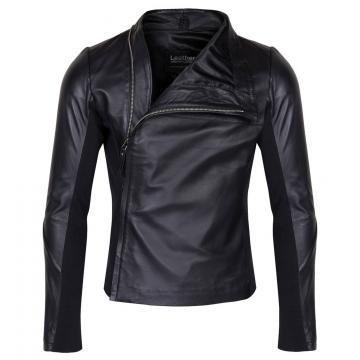 Veste en cuir slim et élégant pour hommes