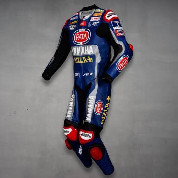 Cuirs de moto Yamaha de Michael van der Mark WSBK 2020
