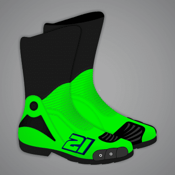 Bottes de moto Franco Morbidelli Vert Néon WT 2024