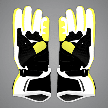 Gants de moto Alvaro Bautista Jaune Néon SBK 2023