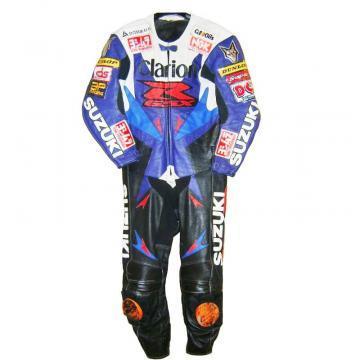 Combinaison de moto Suzuki 2001 BSB en cuir