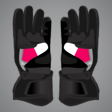 Gants de moto Pink et Noir Alex Lowes SBK 2023