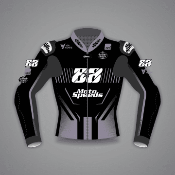 Veste en cuir de course