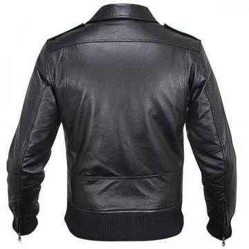 Veste de moto en cuir rétro