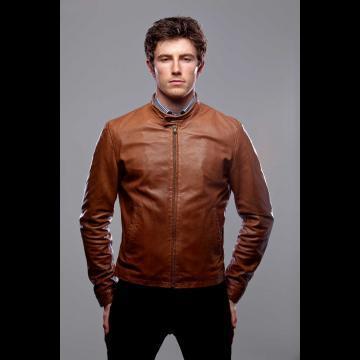 Veste en cuir élégante pour hommes