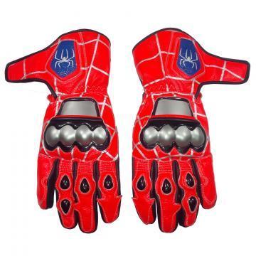 Gants de moto en cuir Spiderman
