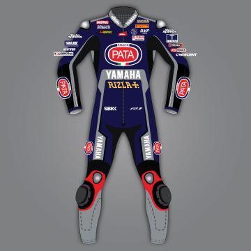 Combinaison de pilotage Yamaha de Toprak Razgatlioglu WSBK 2020