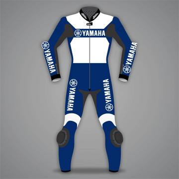 Yamaha Combinaison de Course Deux Pièces Bleu / Blanc