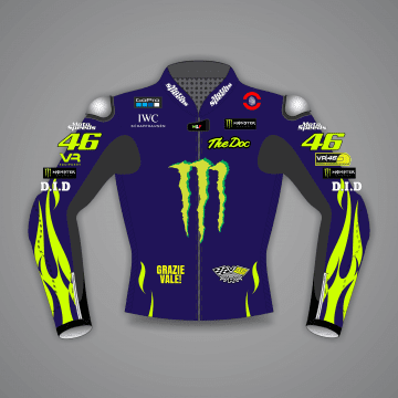 Veste de moto Yamaha Valentino Rossi bleue MotoGP 2024
