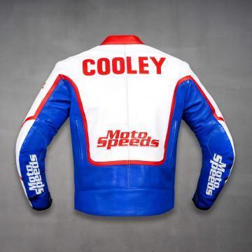 Veste de moto en cuir Wes Cooley Suzuki Yoshimura Ama