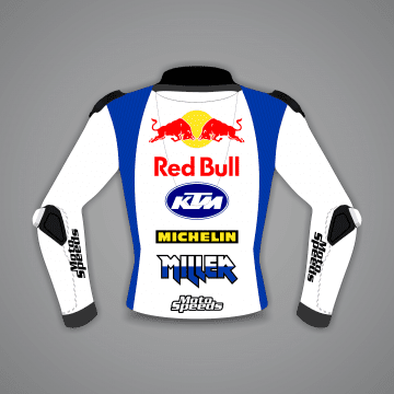 Veste de moto blanche Jack Miller KTM British GP 2024