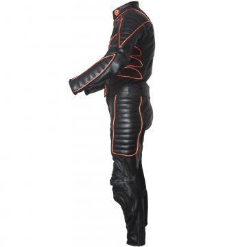 Costume en cuir X MEN avec piping orange