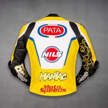 Veste de biker jaune Andrea Iannone Ducati SBK 2025