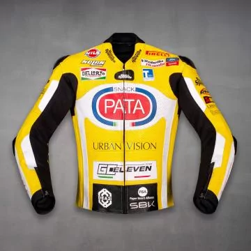 Veste de biker jaune Andrea Iannone Ducati SBK 2025