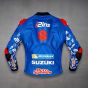 Alex Rins Blouson Cuir Suzuki GSXR MotoGP 2021 Vue arrière