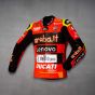 Blouson Ducati Cuir Alvaro Bautista WSBK 2023 vue de gauche