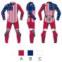 Costume de Cuir Drapeau Americain