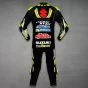 Costume en Cuir Noir Andrea Iannone Suzuki MotoGP 2018 Vue arrière