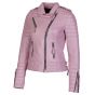 Veste en Cuir Matelassé Femme Rose
