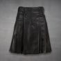 Kilt en cuir noir pour homme