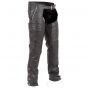 Pantalons en cuir noir pour moto pour hommes