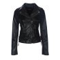 Veste En Cuir Vintage Noir