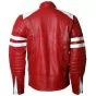 Veste En Cuir Rouge