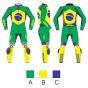Costume Moto Brazil Drapeau