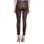 pantalon simili cuir marron