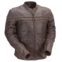 Veste en cuir de motard pour homme