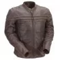 Veste en cuir de motard pour homme
