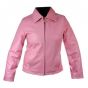 Veste en Cuir Classique Pour Femme Rose