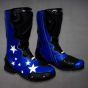 bottes moto bleu