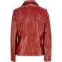 Blouson en Cuir Rouge Femme