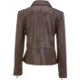 Blouson Cuir Femme Marron