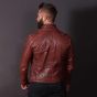 Blouson Cuir Marron Homme