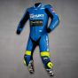 Joan Mir Combinaison Cuir Moto Suzuki MotoGP 2022 Vue de gauche
