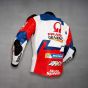 Blouson Moto Cuir Ducati Johann Zarco MotoGP 2022 vue du côté gauche