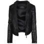 Veste En Cuir Femme Noir Kelly Mode Ouvrir la vue