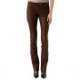 Pantalons en cuir pour femmes marron