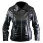 Veste de biker en cuir tressé