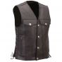 Gilet en cuir pour moto pour hommes
