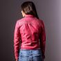 Veste en Cuir Rose Femme