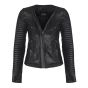 Veste En Cuir Marron Femme Heritage Noire