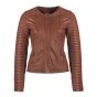 Veste Cuir Marron Femme