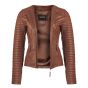 Blouson Cuir Marron Femme