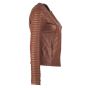Veste En Cuir Marron Femme Heritage Vue de côté